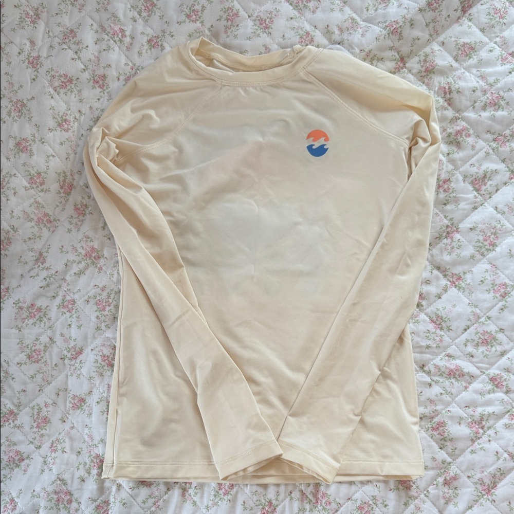 Billabong Cream Long Sleeve Swim Coverup